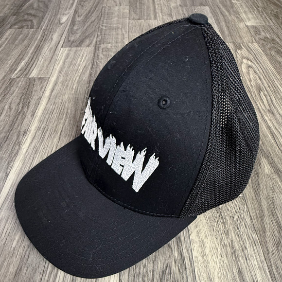 Fairview Black Trucker Hat Richardson 112+ R-Flex Snapback Cap Mesh Adjustable - Picture 3 of 4